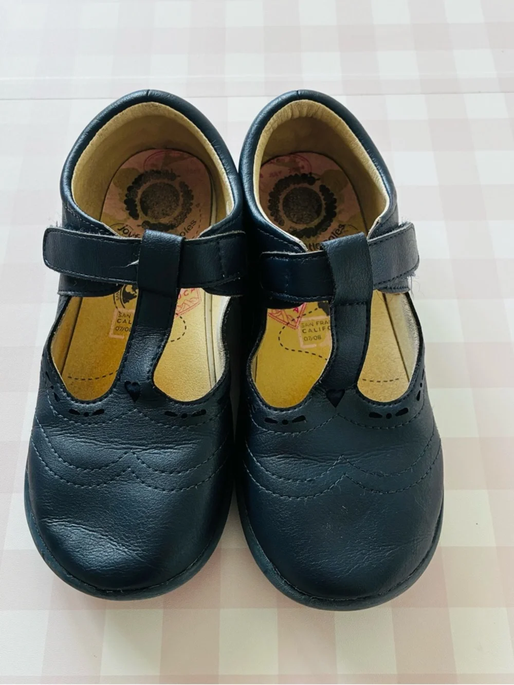 Livie & Luca Black Mary Jane T-Strap Shoes